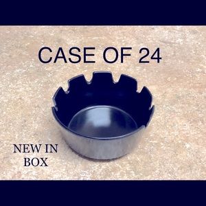 24 Pack Black 4” Bakelite Ashtrays Pro Quality NEW